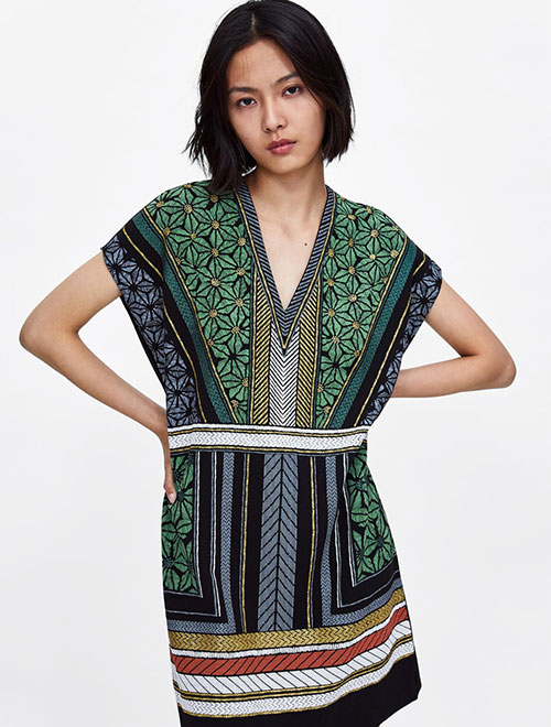 Gathered Linen Skirt